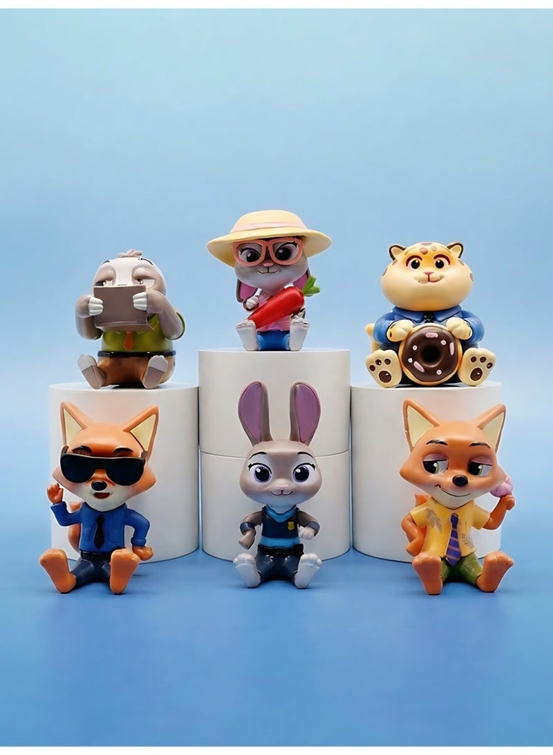 XiaoGiqi Zootopia Series Figurines Adorable Cartoon Anime Figurines Film Merchandise - Image 1